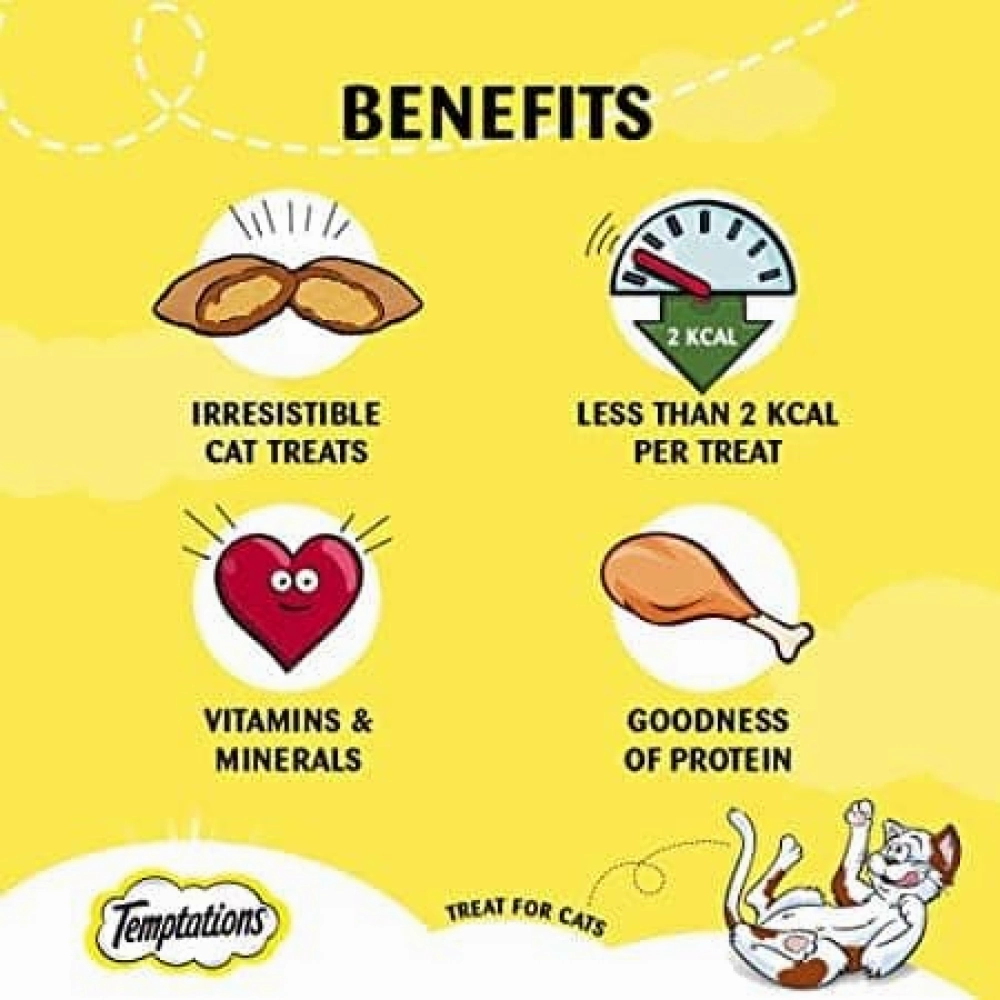Temptations Tempting Tuna and Savoury Salmon Flavor Cat Treats Combo