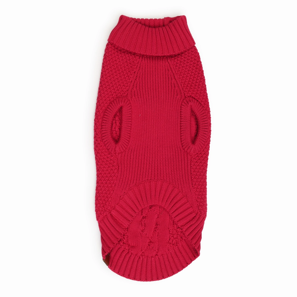The Happy Lots Chunky Sweaters for Dogs (Red)