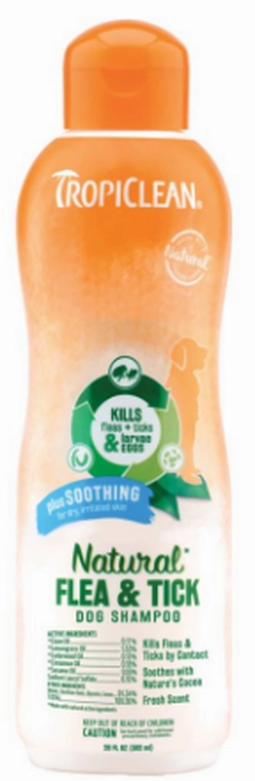 Tropiclean Natural Flea & Tick Soothing Shampoo 20 fl oz