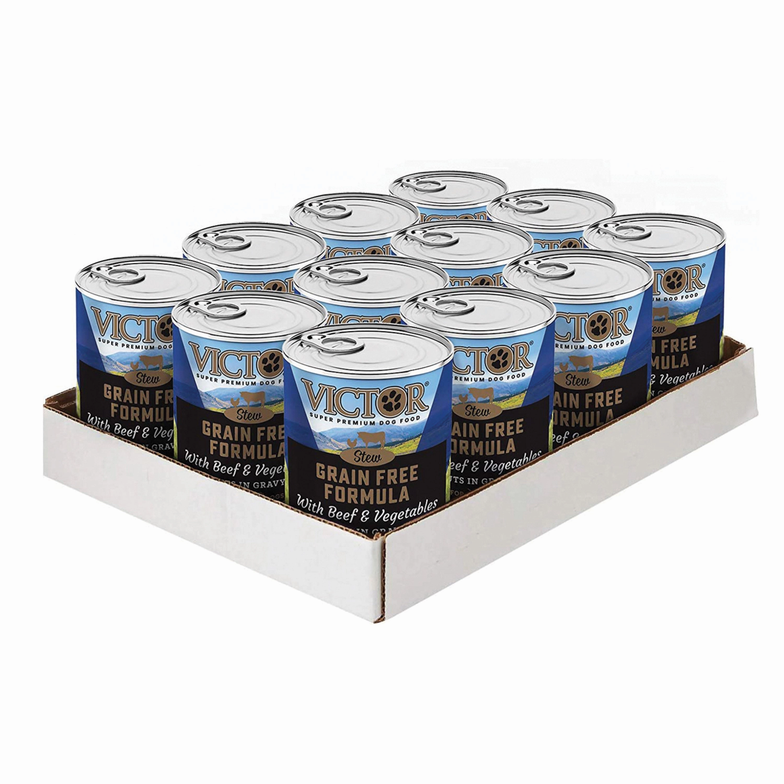 VICTOR Grain Free Formula with Beef and Vegetables Stew Cuts in Gravy for Dogs