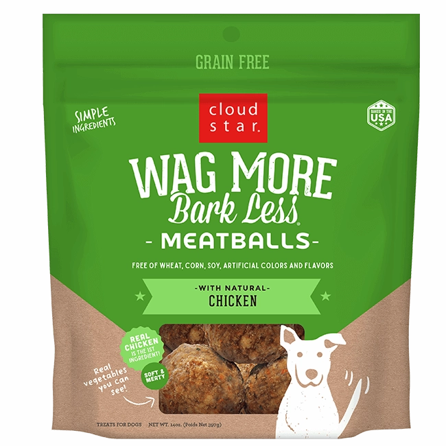 Wag More Bark Less Grain-Free Meatballs Chicken 14 oz.