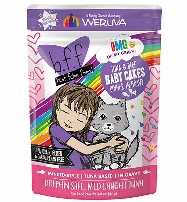 Weruva BFF OMG Tuna & Beef Baby Cakes Pouch