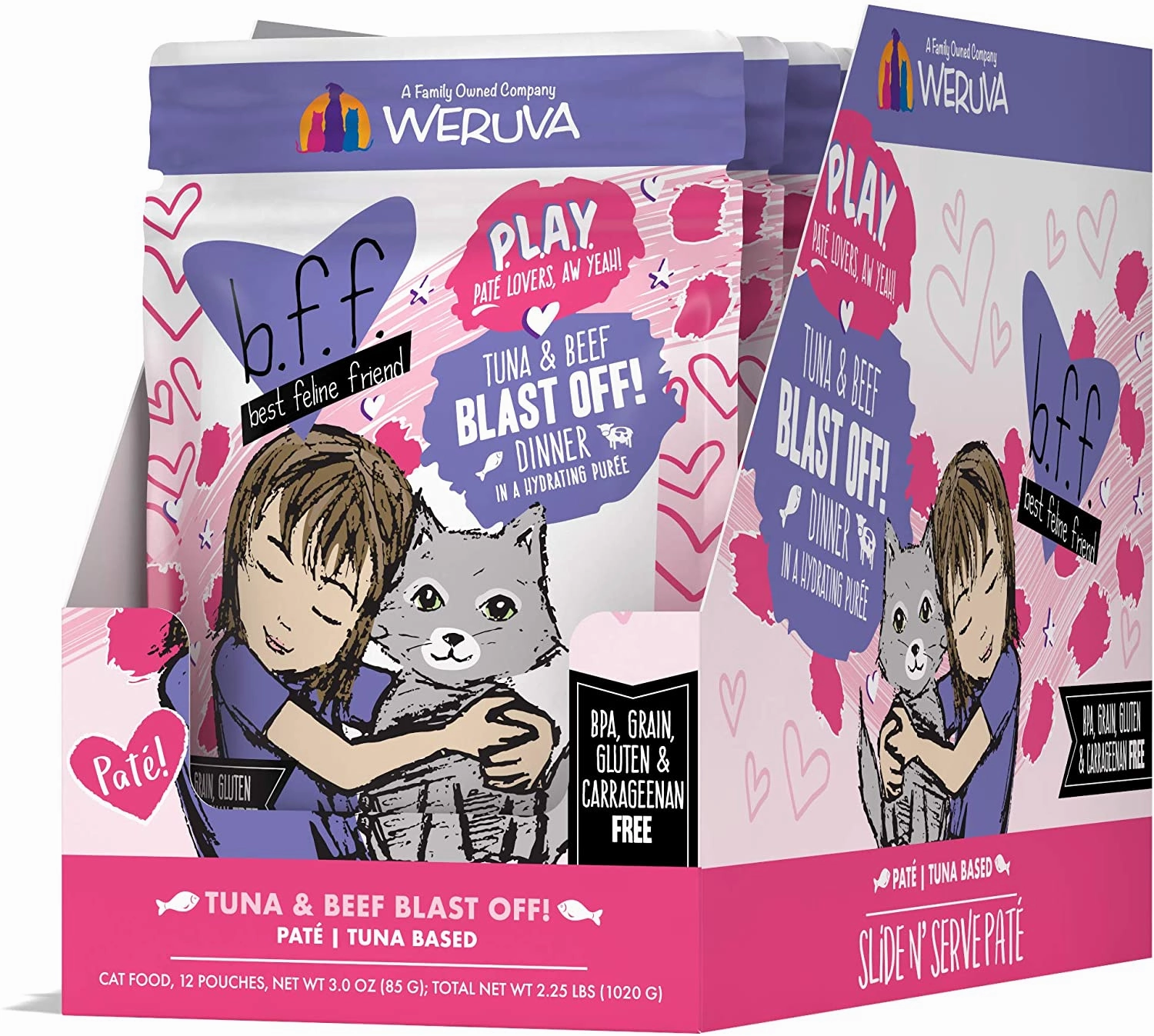 Weruva BFF PLAY Blast Off! Pate Tuna & Beef Pouch