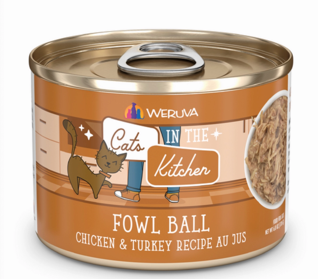 Weruva Cats in the Kitchen Fowl Ball Chicken & Turkey Au Jus