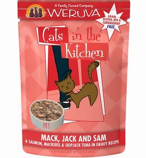 Weruva Cats in the Kitchen Mack, Jack & Sam Salmon, Mackerel & Tuna Pouch Weruva Cats in the Kitchen Mack, Jack & Sam Salmon, Mackerel & Tuna Pouch