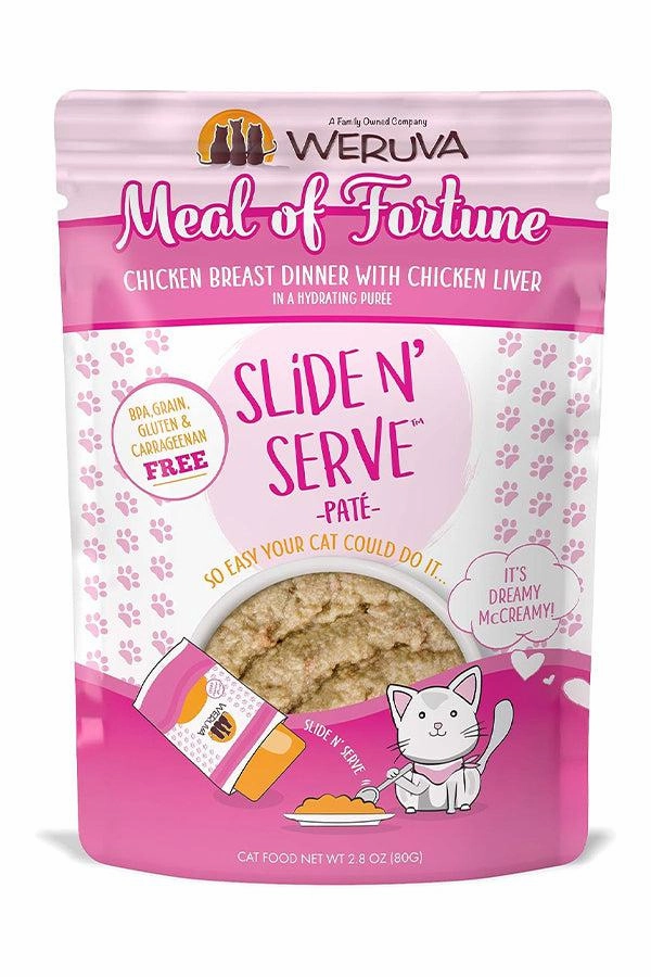 Weruva Slide N' Serve Meal of Fortune Chicken & Liver Wet Cat Food Pouch