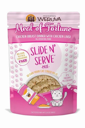 Weruva Slide N' Serve Meal of Fortune Chicken & Liver Wet Cat Food Pouch
