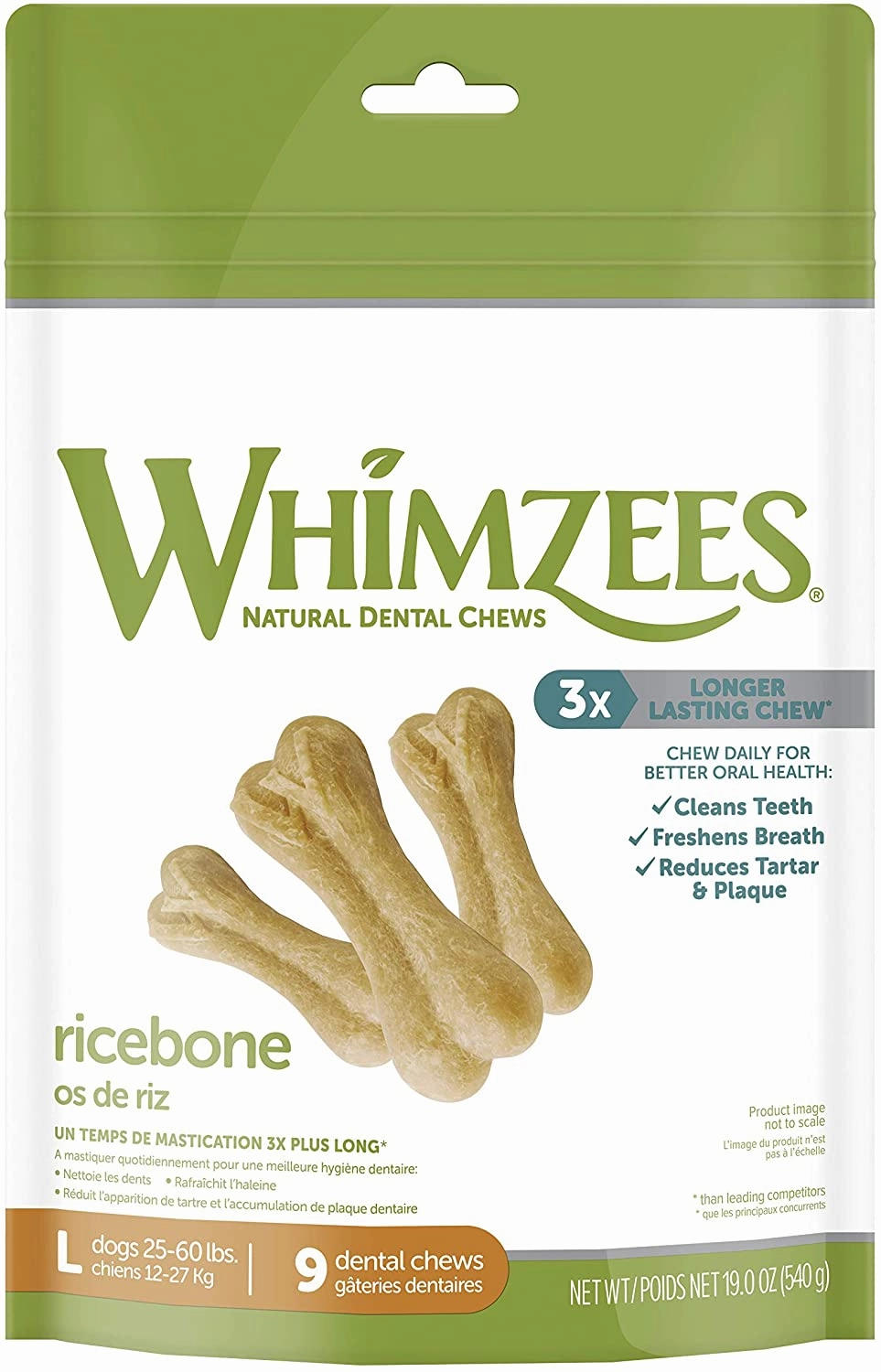 Whimzees Rice Bones Value Bag 19 oz