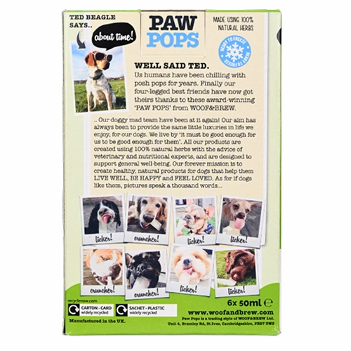 Woof & Brew Ice Paw Pops Dog Treat