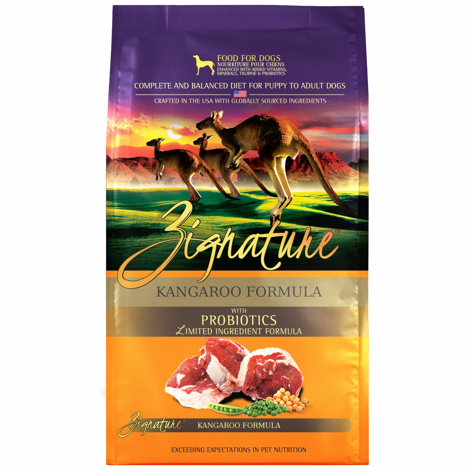 Zignature Kangaroo Formula Dry Dog Food, 25lb