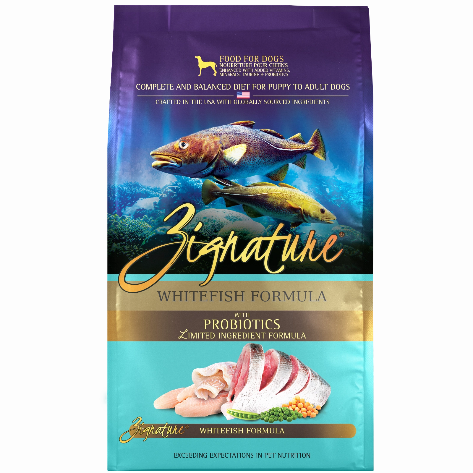 Zignature Whitefish Formula Dry Dog Food, 12.5lb