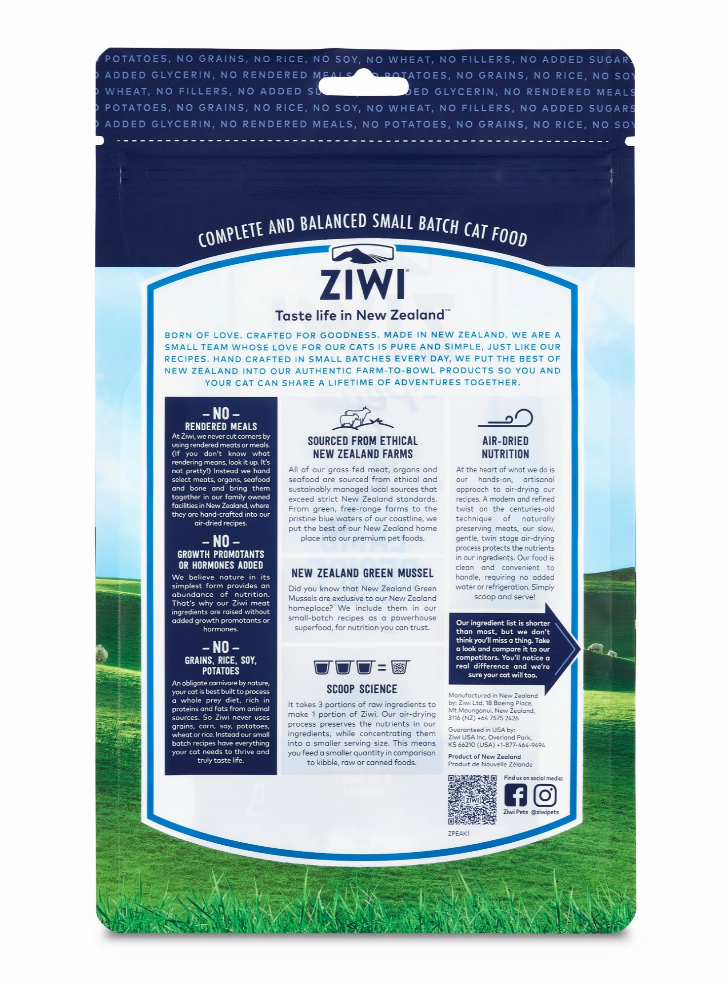 Ziwi Peak Air Dried Grain Free Cat Lamb 14 oz.