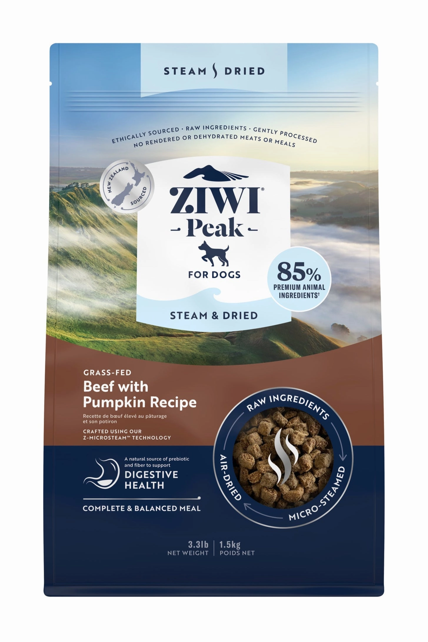 ZIWI Steam Dried Beef with Pumpkin Dog Food