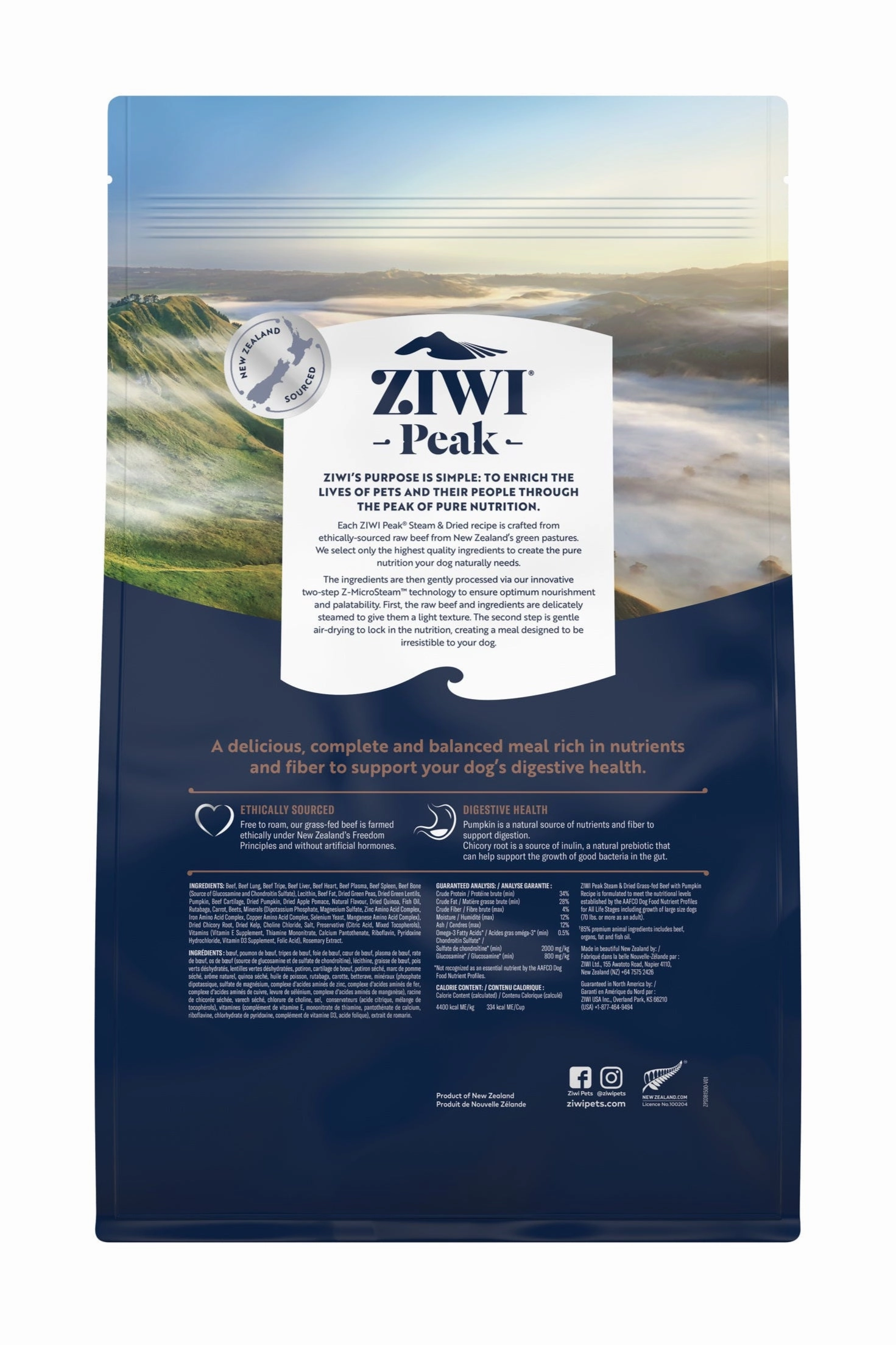 ZIWI Steam Dried Beef with Pumpkin Dog Food