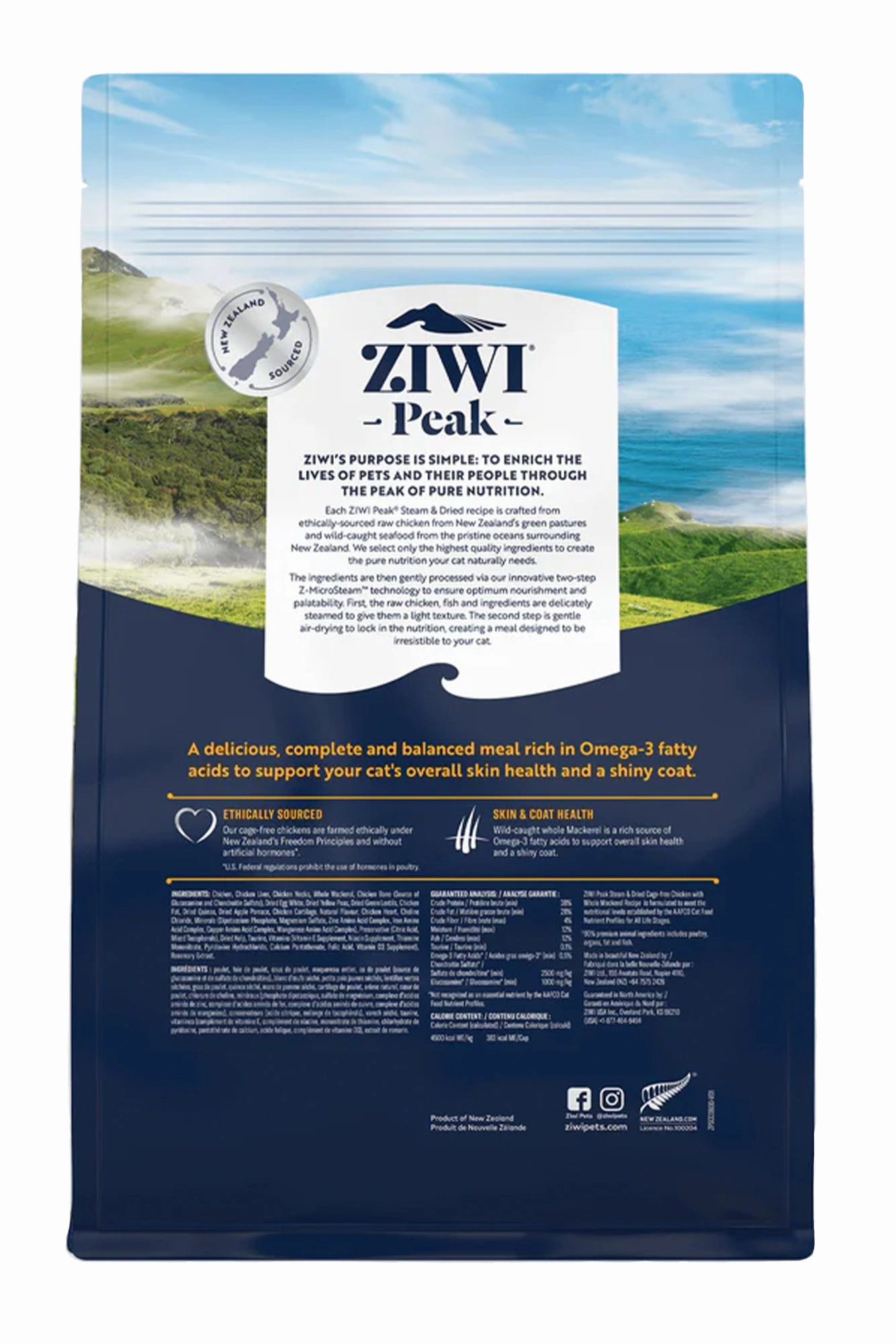 ZIWI Steam Dried Chicken with Mackerel Cat Food