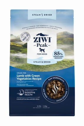 ZIWI Steam Dried Lamb with Green Vegetables Dog Food