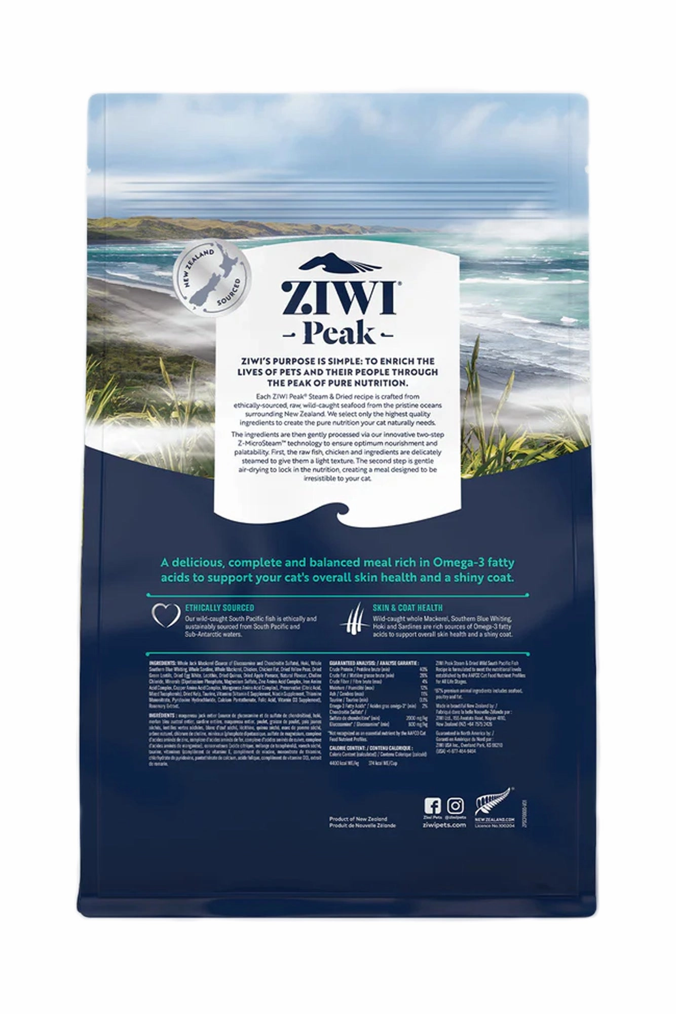 ZIWI Steam Dried South Pacific Fish Cat Food